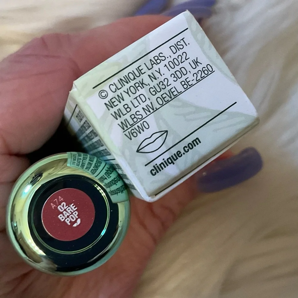 Clinique Pop Longwear Lipstick  - New in Box - Bare Pop